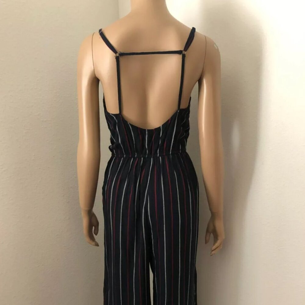 Hollister Striped Romper Size Small Jumpsuit Flare Leg - Picture 4 of 6